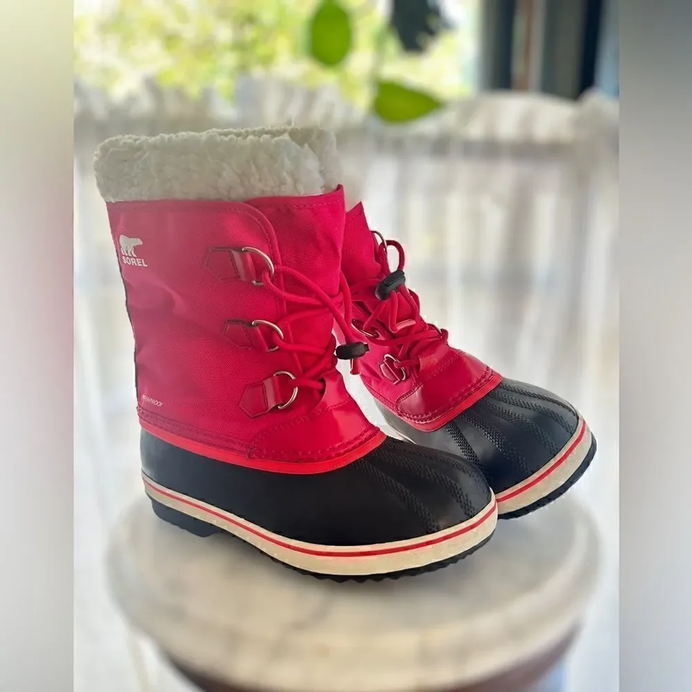 Sorel Yoot Pac Waterproof Nylon Winter Snow Boots Bright Rose Size 4